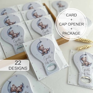 Customized Baby Shower Gift Magnet, Cap Opener, Birthday or Baptism Event