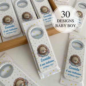 Customized Baby Shower Gift Magnet, Birthday or Baptism Event, Cap Opener