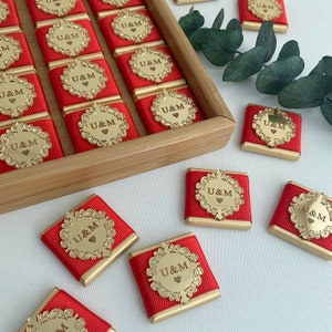 Trouwbedankjes Chocolade, Trouwbedankjes, Verlovingschocolade, Bruiloftchocolade, Luxe Chocolade, Jubileum, Huwelijksfeest, Rode Bedankjes, Bruiloftsbedankjes