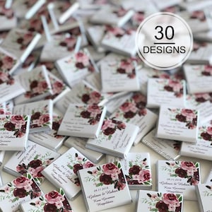 Wedding Chocolate, Wedding Favors, Baby Favors Chocolate, Customized Chocolate