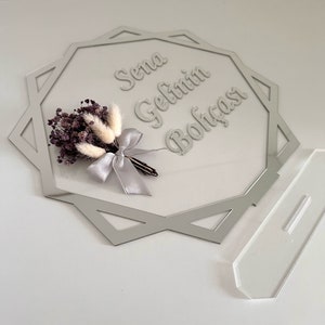 Table Signs, Wedding Table Decor, Engagement Table Decor, Plexiglass Name Decor, Name Display, Couple Name Display, Table Centrepieces image 5