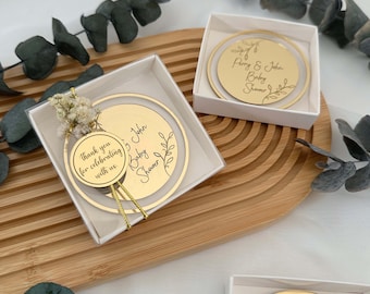 Hochzeitsmagnet, Geschenkmagnet für Gäste, Verlobungsmagnet, Jubiläumsmagnet, Plexiglasmagnet