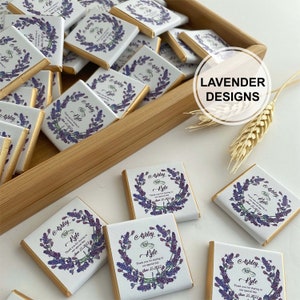 Wedding Chocolate, Wedding Favors, Engagement Favors Chocolate, Lavender Designs Chocolate, Lavender Favors