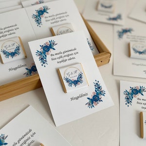 Chocolate de boda, obsequios de boda, obsequios de compromiso de chocolate, chocolate para invitados, tarjeta de chocolate