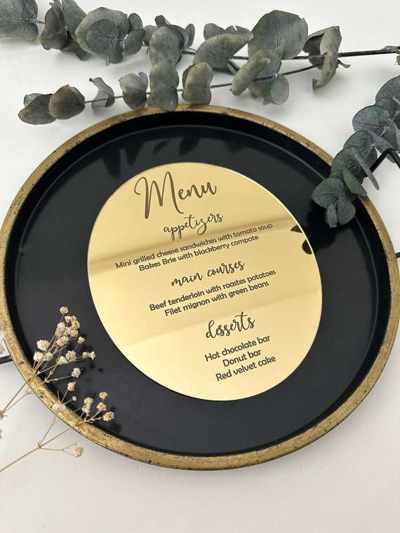 Wedding Menu, Wedding Table Decor Acrylic Wedding Signage, Wedding Menu Ideas Wedding Sign