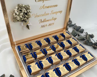 Personalized Fellowship Gift, Custom Graduation Chocolate Gift Box, Medical Residency or Doctor Graduation Present