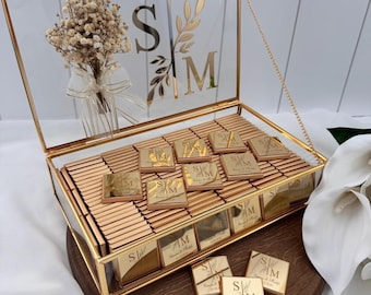 Glass Box Chocolate, Wedding Favors, Engagement Chocolate, Wedding Chocolate, Luxury Chocolate, High Quality Chocolate