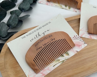 Happy Women&#39;s Day Gift, Customized Comb, Gift Wood Comb, Gift for Womens, Gift for Girl, Bridesmaids&#39; Gifts, Bachelorette Party Gift