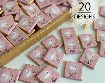 Baby Girl Chocolate, Baby Favors, Baby Chocolate, Customized Chocolate