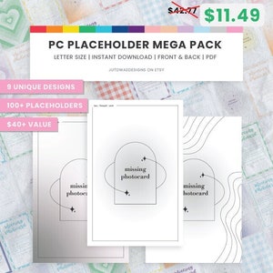 Kpop Idol Photocard Collection Binder Placeholder Mega Pack - Solução perfeita para organizar seus cartões fotográficos de preconceito