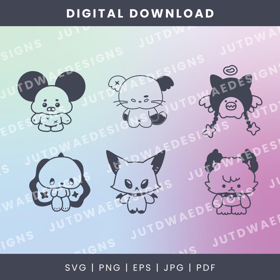 Xdinary Heroes (XDH) Monsters SVG | Png File | Digital Cut File