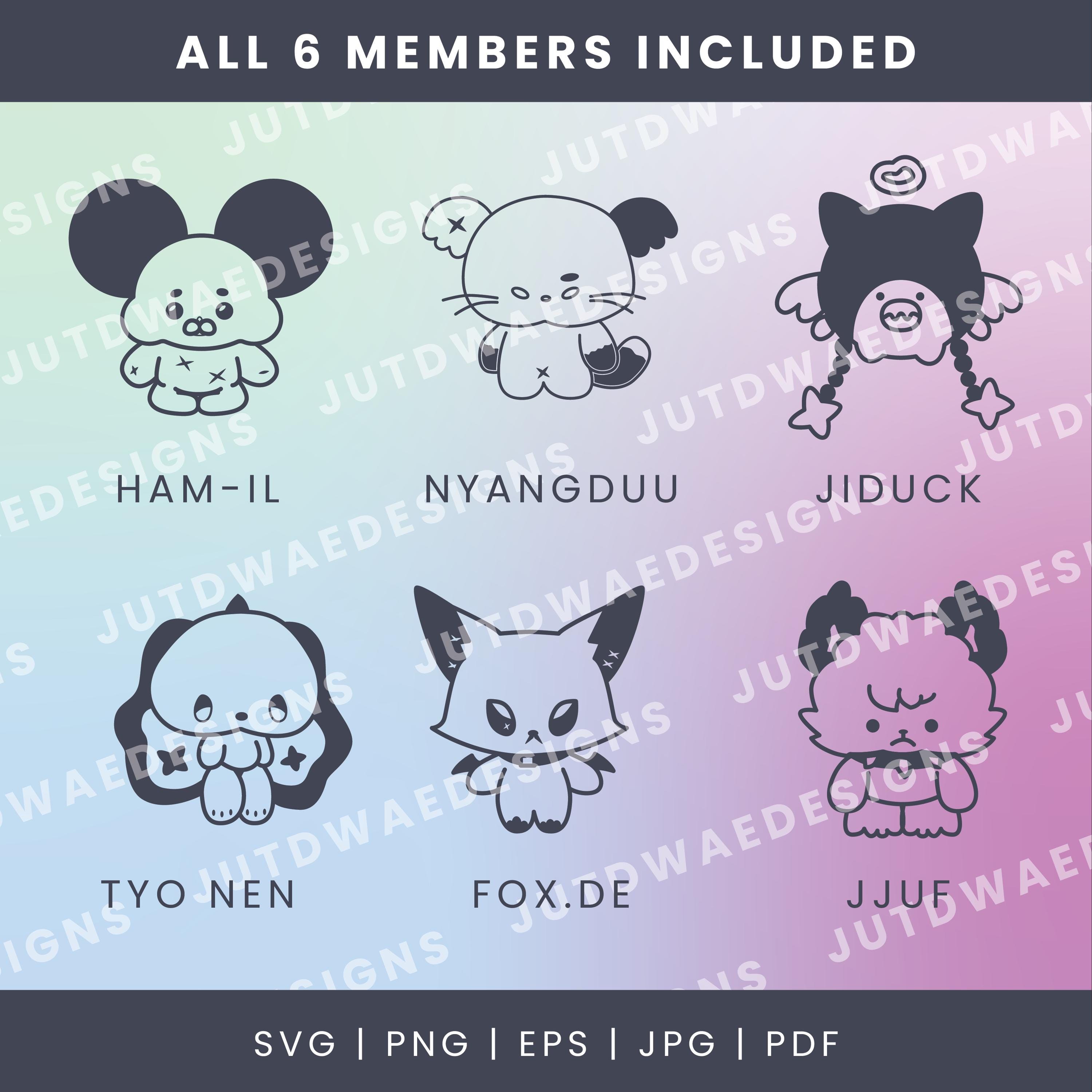 Xdinary Heroes (XDH) Monsters SVG | Png File | Digital Cut File