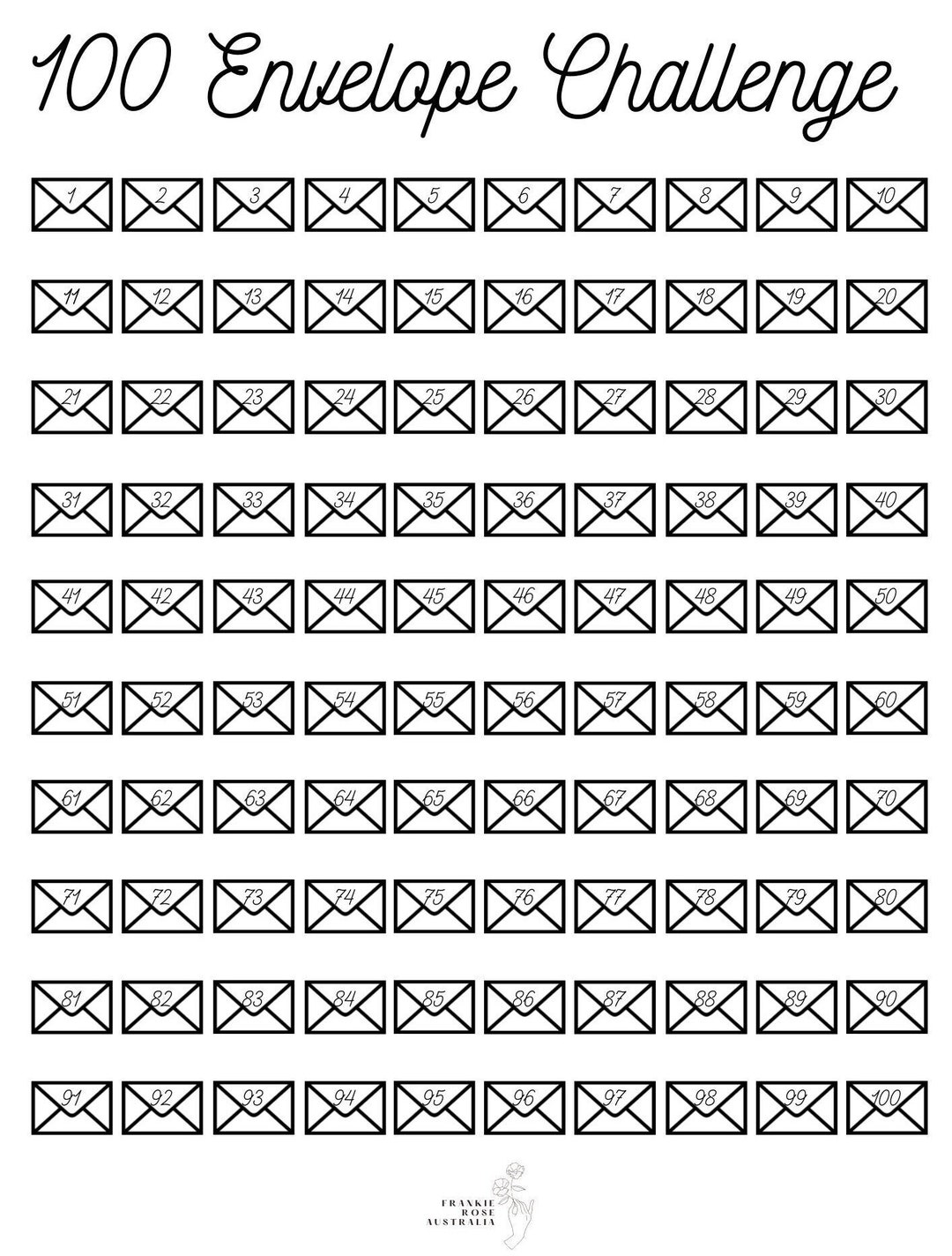 Minimalist 100 Envelope Challenge - Etsy