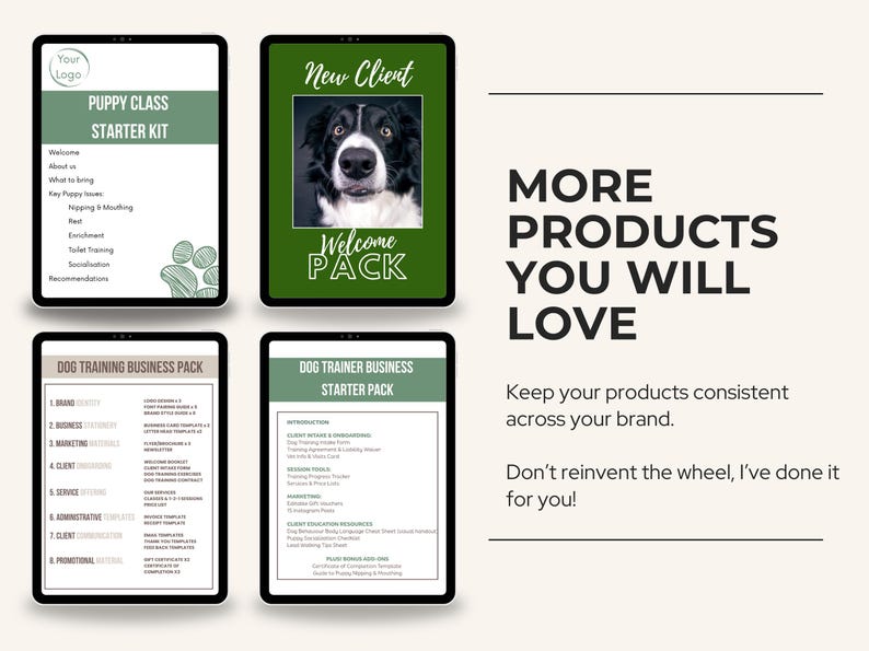 Dog Training Business Templates: Editable Canva Guides (Digital Download)
