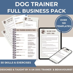 Dog Training Business Pack: 120+ Editable Templates (Canva & PDF)