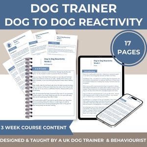 Dog Reactivity Training Curriculum: Editable Canva Templates (PDF Instant Download)