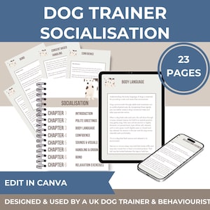 Dog Training Client Forms: Socialization Course Curriculum (Canva Template Digital Download