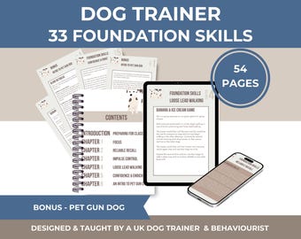 Hunde-Trainingsanleitung: Verhalten, Erinnerung, Fokus (Bearbeiten in Canva, digitaler Download)