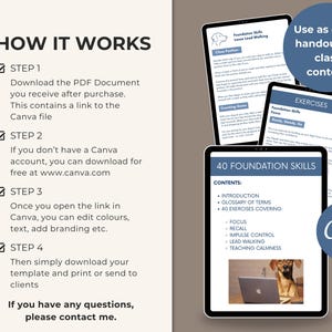 Dog Training Business Templates: Editable Canva Guides (Digital Download)
