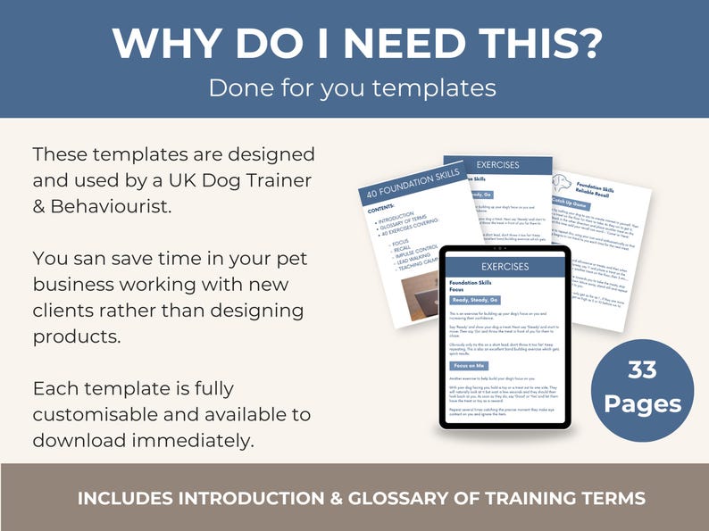 Dog Training Business Templates: Editable Canva Guides (Digital Download)