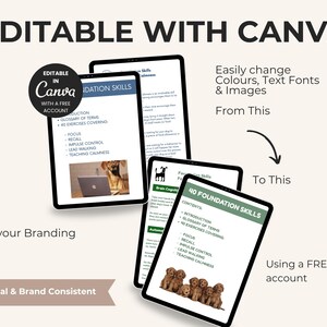 Dog Training Business Templates: Editable Canva Guides (Digital Download)