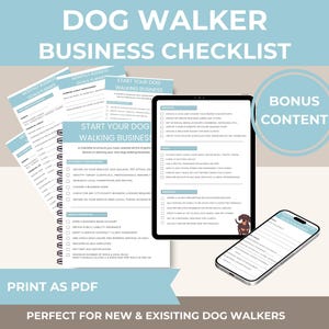 Gassigehen Business Checkliste: Gassigehen Ratgeber (Canva Template, PDF Download)