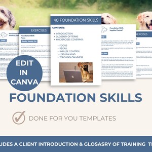 Dog Training Business Templates: Editable Canva Guides (Digital Download)