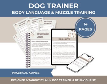 Trainingsgidsen voor honden: lichaamstaal en muilkorftraining - Canva-sjablonen (digitale download)
