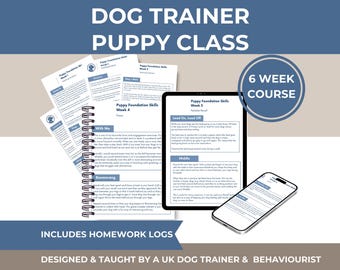 Welpen-Klassen-Lehrplan: Bearbeitbare Hundetrainingsvorlagen (Digitaler Download)