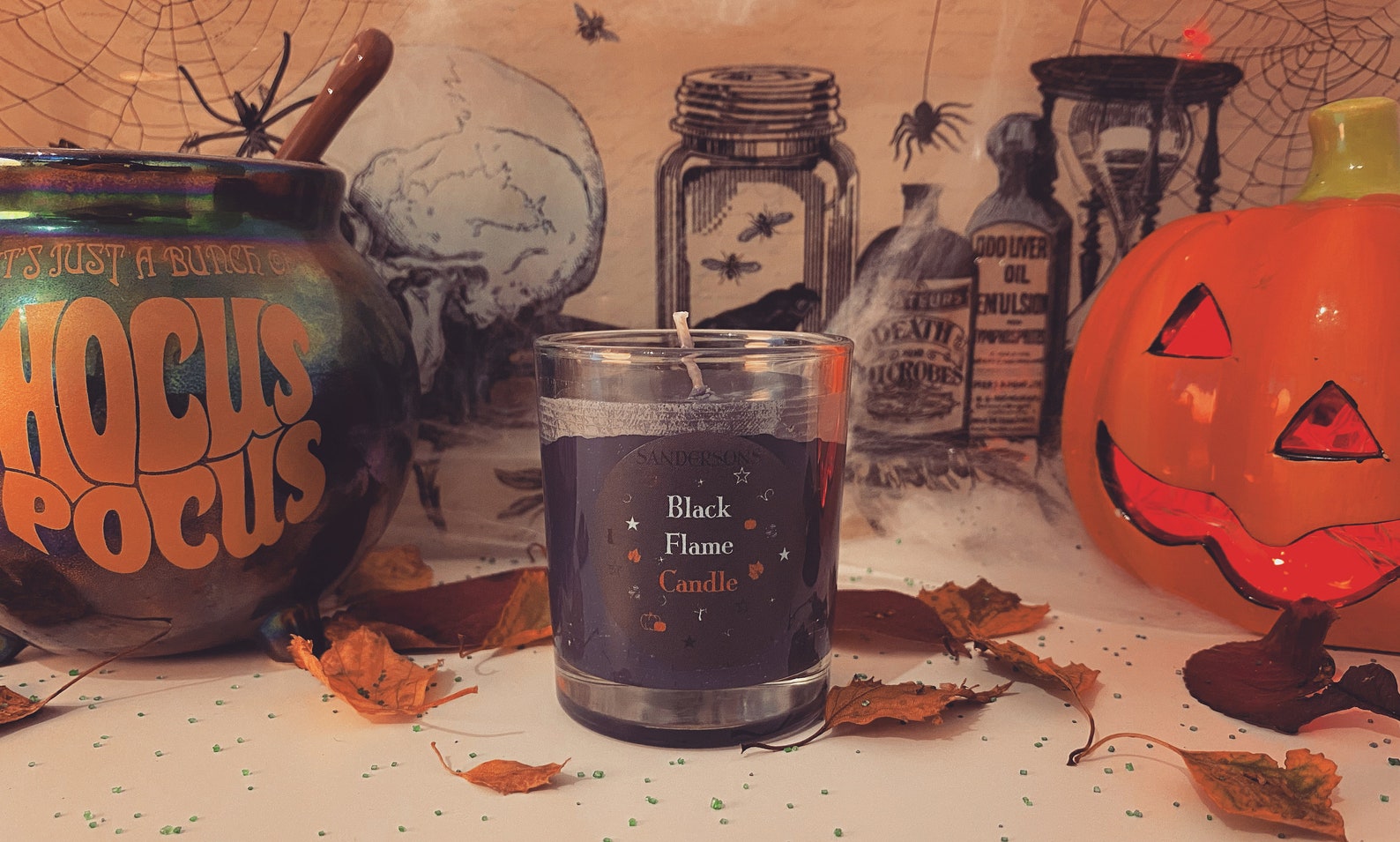 Hocus Pocus Black Flame Candle for Halloween Etsy
