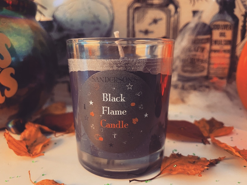 Hocus Pocus Black Flame Candle for Halloween Etsy