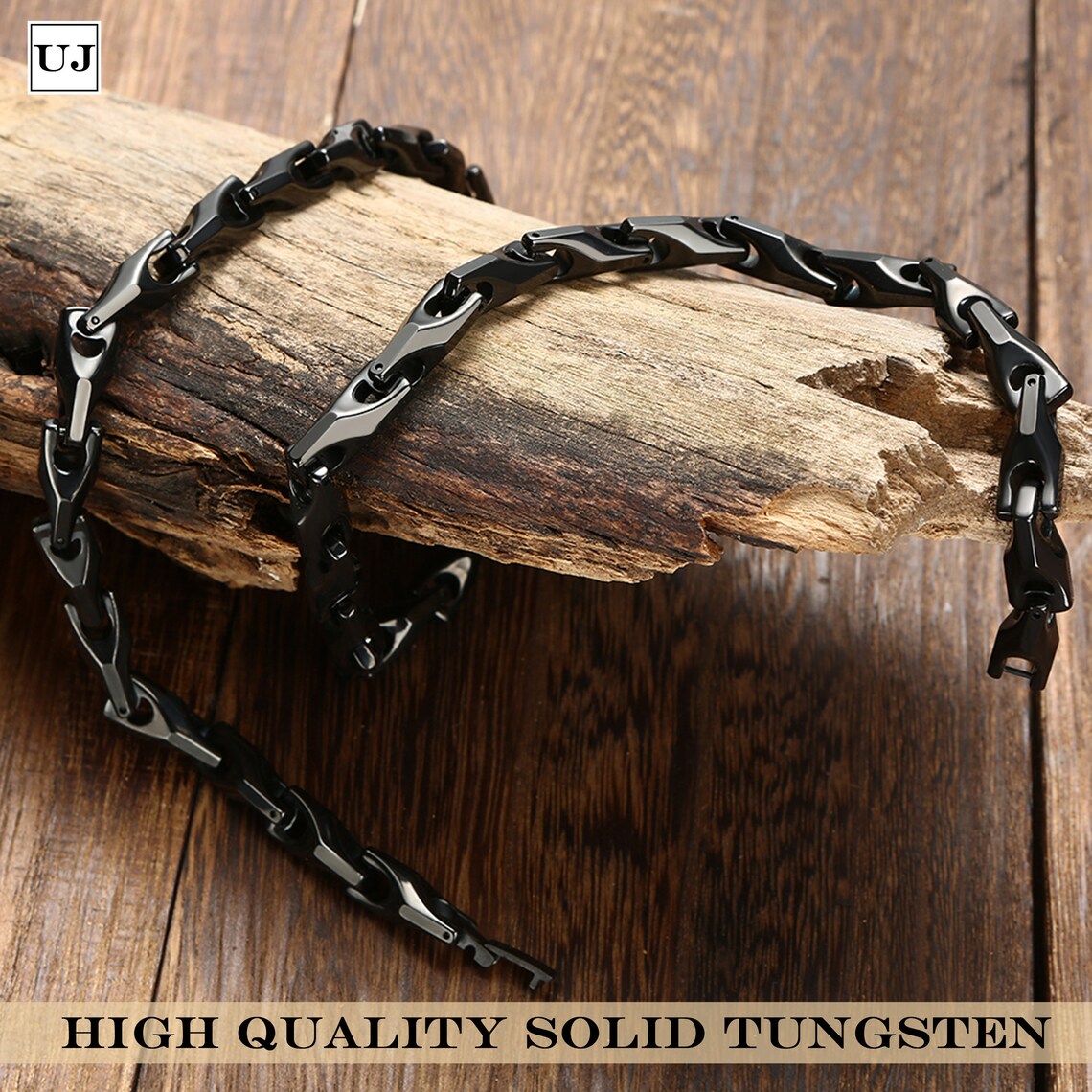 Black Tungsten Necklace Solid Tungsten Chain Necklace for Etsy