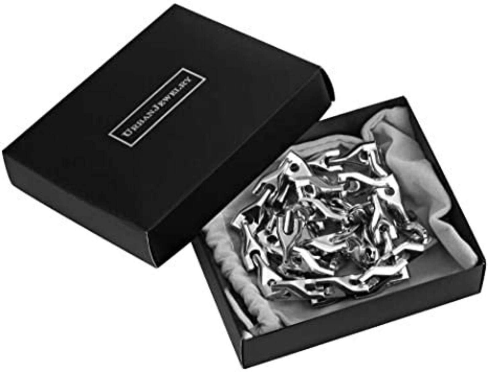 Classic Mens Tungsten Necklace Silver Link Tungsten Chain Man Etsy