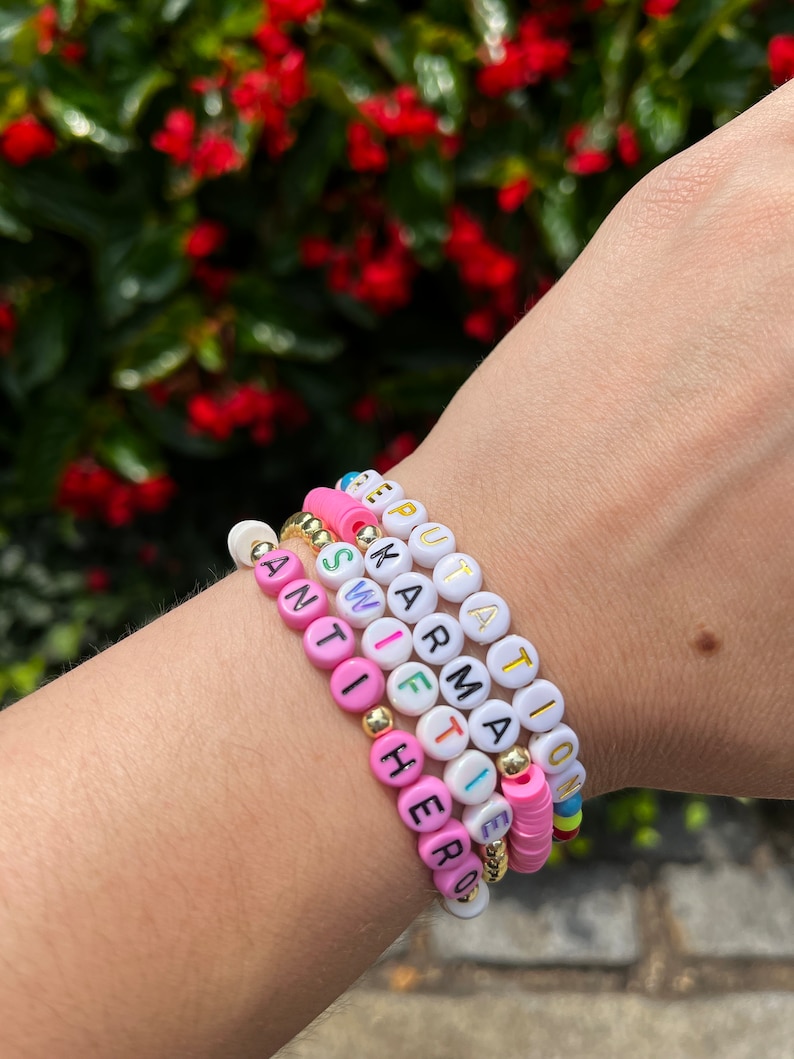 Taylor Swift Bracelet I Friendship Bracelet I Trendy Gift I Personalized Gift I Gift for Wife I Gift for Girlfriend image 1