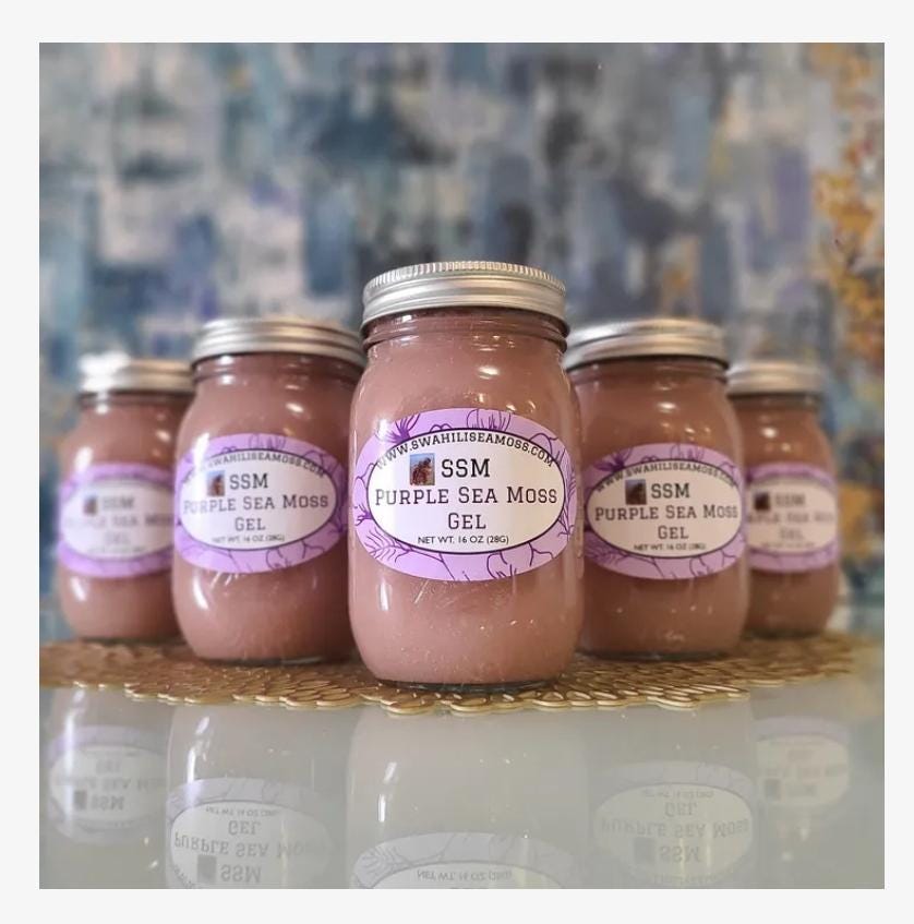 Ocean Harvested Purple Sea Moss Gel 8oz & 16 Oz Options - Etsy