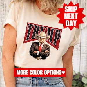 Trump Cowboy Shirt, Trump Western Shirt, Trump President Shirt, Republican Shirt, President Trump Shirt, Trump 2024 Sweatshirt, Trump Shirt