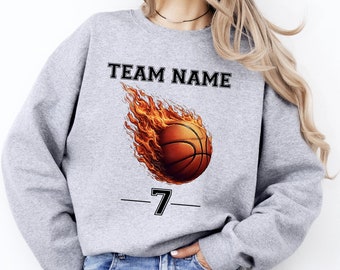 Custom Basketball Sweatshirt, Personalized Basketball Sweatshirt, Basketball Team Name T-Shirt, Basketball Sweatshirt, Game Day Shirt