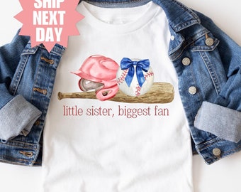 Baseball Sister Shirt, Little Sister Baseball Shirt, Baseball Game Day Shirt, Baseball Shirt, Baseball Lover Tee, Baseball Biggest Fan Shirt