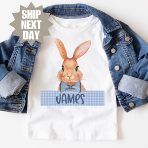 Personalized Easter Bunny Shirt, Boys Easter Toddler Shirt, Personalized Easter Shirt, Custom Easter Kids Shirt, Cute Bunny Shirt, Easter