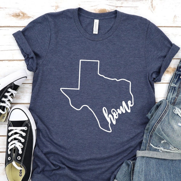 Texas Home Shirt, Texas Shirt, Texas Flagge T-Shirt, Texas Liebhaber, Südstaat, State T-Shirt, Geschenk für Mädchen, Geschenk für sie, Geschenk für ihn