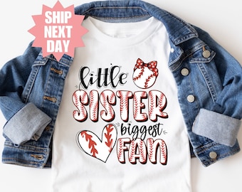 Baseball Sister Shirt, Little Sister Baseball Shirt, Baseball Game Day Shirt, Baseball Lover Tee, Baseball Biggest Fan Shirt, Baseball Shirt