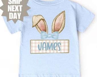 Personalized Easter Bunny Shirt, Boys Easter Toddler Shirt, Personalized Easter Shirt, Custom Easter Kids Shirt, Cute Bunny Shirt, Easter
