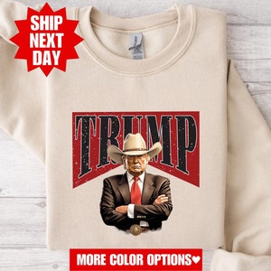 Trump Cowboy Shirt, Trump Western Shirt, Trump President Shirt, Republican Shirt, President Trump Shirt, Trump 2024 Sweatshirt, Trump Shirt