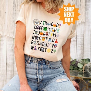Halloween Teacher Shirt, Halloween Alphabet Shirt, Funny Halloween Teacher Shirt, Halloween Teacher Gift, Kindergarten Teacher Shirt image 1