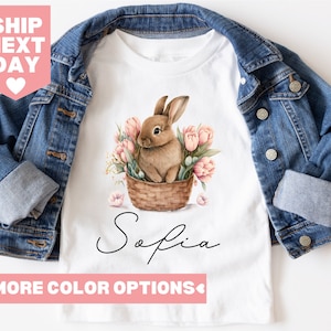 Custom Easter Bunny Shirt, Personalized Easter Name Shirt, Cute Bunny Shirt, Custom Easter Shirt, Kids Easter Shirt, Cute Easter Bunny Shirt