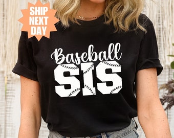 Camiseta de hermana de béisbol, camiseta de béisbol de hermana pequeña, camiseta del día del juego de béisbol, camiseta de amante del béisbol, camiseta del mayor fanático del béisbol, camiseta de béisbol