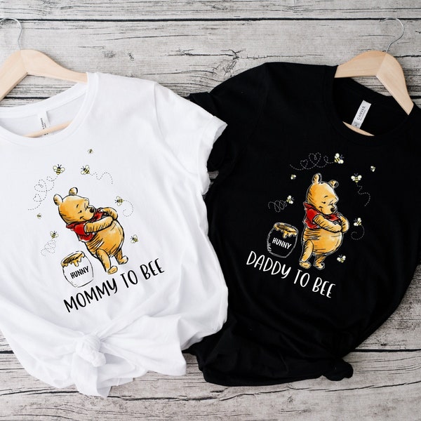 Mommy to Bee Shirt, Daddy to Bee Shirt, Pregnancy Reveal Shirt, Disney Pooh Mommy shirt, Family Matching Shirt, Funny Mom Tee, New Mom Gift