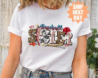 Camiseta de hermana de béisbol, camiseta de béisbol de hermana pequeña, camiseta del día del juego de béisbol, camiseta de amante del béisbol, camiseta del mayor fanático del béisbol, camiseta de béisbol
