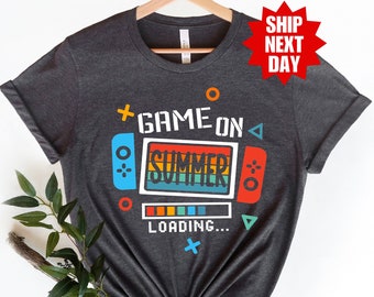 Game On Summer Loading Shirt, Last Day Of School Shirt, Boys Summer Vacation Shirt, Summer Shirt, Summer Video Game Shirt, Gamer Shirt