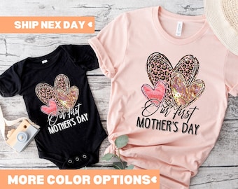 Our First Mother's Day Shirts, My First Mother's Day Shirts, Matching Mommy and Me Shirt, New Mom Shirt, Mothers Day Gift, Baby Reveal Shirt